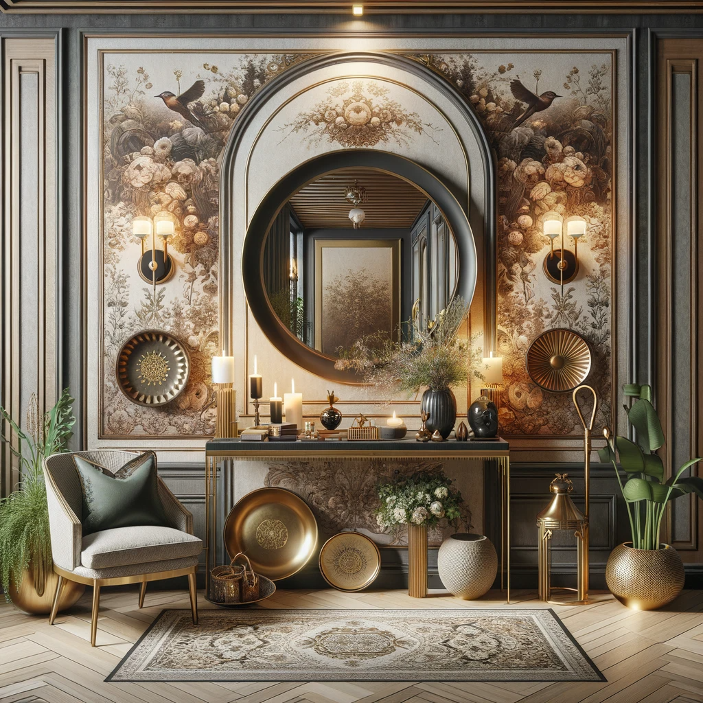 Wallpaper Wonders: Designing a Grand Entrance with Artistic Elegance